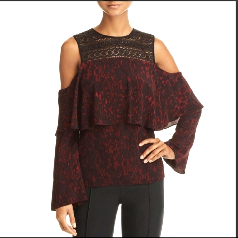 NWT Yigal + Aqua Cold Shoulder Blouse